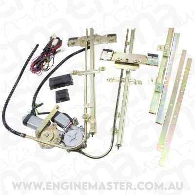 Electric Power Window Kit with Switches & Wiring (Suits 2 Doors with Flat Glass)