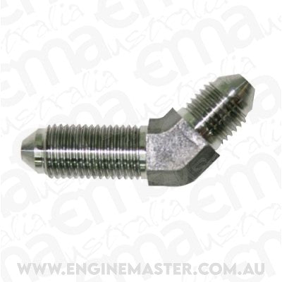 Aeroflow Performance Products AF321-04 Stainless -4AN Bulkhead 45Deg Stainless Nut Seperate