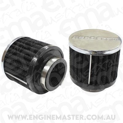 Aeroflow AF2871-1460 1-1/2" Universal Clamp On Filter 3" O.D 2-1/2" H Chrome Top