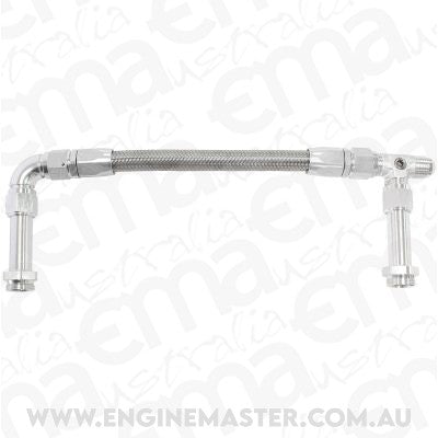 Aeroflow AF162-08S Holley Dual Inlet -8AN 4500 Silver Suit Dominator Carbs