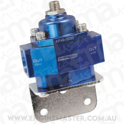 Aeroflow AF49-3000 Blue Style Reg 4.5-9 Psi Adjusbillet 1In 2 Out -8 ORB Port S  (Superceded to AF49-3001)