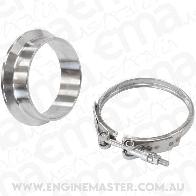 Turbine Outlet Flange & V-Band - Stainless Steel (Suit Aeroflow Turbo's With 3-11/32" I.D Flange)