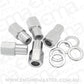 Aeroflow AF3036-7000 0.750" Shank Open Chrome Wheel Nuts - M12 x 1.50mm Pack of 5, Washer Seat with Shank