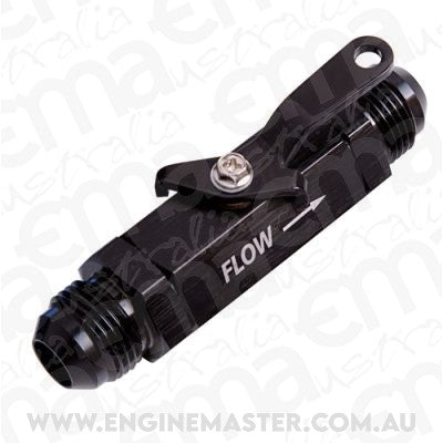 Aeroflow AF1000-16BLK Shut Off Valve -16AN Black Billet Body with -16ORB Port S