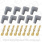 Aeroflow AF4530-8851 9 x Socket Boots & Terminals 90 Deg. 9 Boots & 9 Terminals