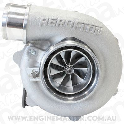 BOOSTED B5455 .83 Reverse Rotation Turbocharger 660HP, Natural Cast Finish (External Wastegate, V-Band Inlet & Exhaust Flanges)