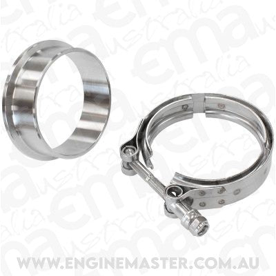 Turbine Outlet Flange & V-Band - Stainless Steel (Suit Aeroflow Turbo's With 3" I.D Flange)