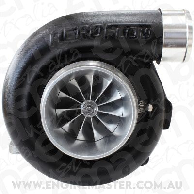 Aeroflow AF8005-4020BLK BOOSTED 7875.96 T4 FLANGE BB V-BAND OUTLET GEN 1 BLACK