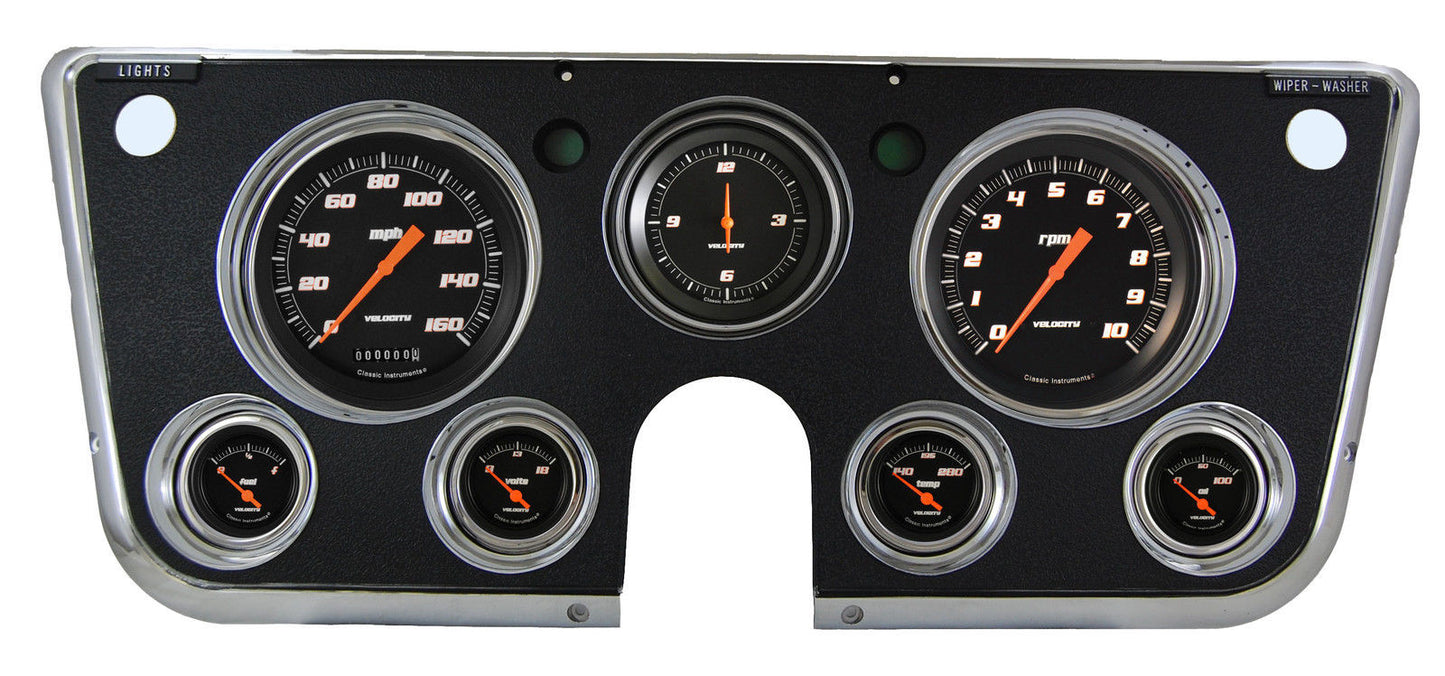 Classic Instruments CT67VSB Velocity Black 1967 - 72 Chevy Truck Package