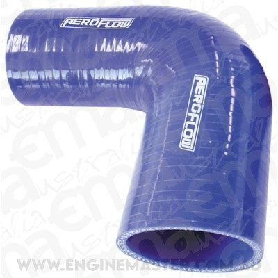 Aeroflow AF9003-375-300 Silicone Hose Reducer 90 Deg; Blue I.D 3.75-3.00" 95-76mm Wall 5.3 x 125mm 9003-375-300