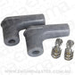 Aeroflow AF4530-3311 Spark Plug Boots & Terminals 90 Deg 2 Boots Terminals Grey