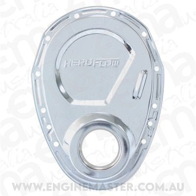 Aeroflow AF1827-2000 Sb Chev Timing Cover Chrome Steel Inc Gaskets & Seals SBC Aeroflow 1827-2000