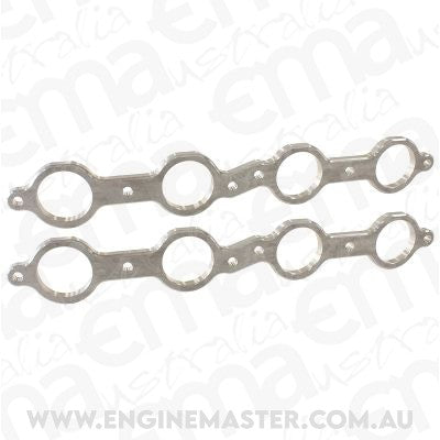 Aeroflow AF9551-1006 LS Chev Header Flanges 1-7/8" Round Port (Pair) 1.88" Port