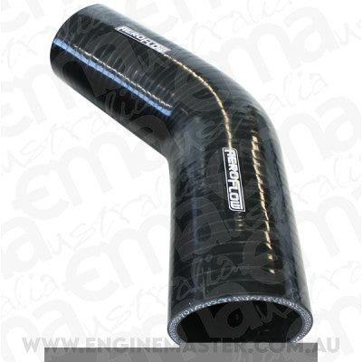 Aeroflow Performance Products AF9202-063 Silicone Hose 45 Deg; Black I.D.63" 16mm Wall 4.5mm 145mm Leg AF9202-063