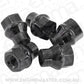 Aeroflow AF3016-4000 Conical ET Style Open Black Wheel Nuts - M12 x 1.50mm Pack of 5, 60 Degree Taper with 0.300" Shank
