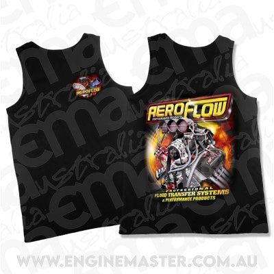 Aeroflow 'Nitro Hemi' Black Singlet (Medium) (AFNITRO2SING-M)