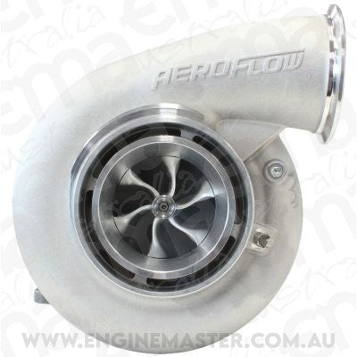 BOOSTED B7875 T4 1.25 Turbocharger 1150HP, Natural Cast Finish (External Wastegate, T4 Twin Entry Inlet Flange, V-Band Exhaust Flange)