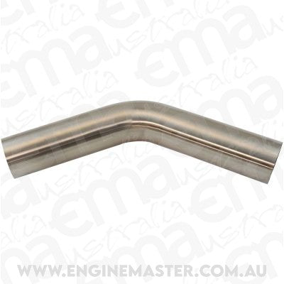 Aeroflow AF9502-2250 304 S/S Bend 45 Deg 2-1/4" O.D1.5mm (.059") 150mm / 6" Leg