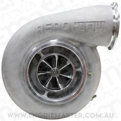 BOOSTED 7575 1.10 Turbocharger 500-1050HP Rating - Natural Cast Finish (External Wastegate, T4 Twin Entry Inlet Flange, V-Band Exhaust Flange)