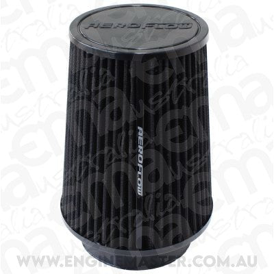 Aeroflow AF2711-1015 4" Clamp-On Round Filter 5.9 O.D 7.3 High Black Cotton