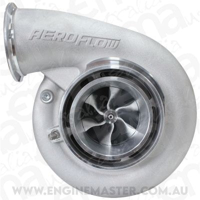 BOOSTED B7875 T4 1.25 Reverse Rotation Turbocharger 1150HP, Natural Cast Finish (External Wastegate, T4 Twin Entry Inlet Flange, V-Band Exhaust Flange