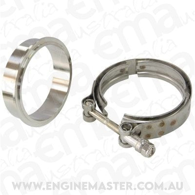Turbine Outlet Flange & V-Band - Stainless Steel (Suit Aeroflow Turbo's With 3" I.D Flange)