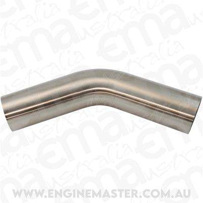 Aeroflow AF9502-3500 304 S/S Bend 45 Deg 3-1/2" O.D1.5mm (.059") 150mm / 6" Leg