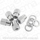 Aeroflow AF3031-6000 0.550" Shank Open Chrome Wheel Nuts - 7/16-20" Pack of 5, Washer Seat with Shank