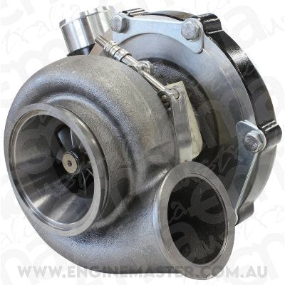 Aeroflow Performance AF8005-3148BLK BOOSTED B5855 .83 Reverse Rotation Turbocharger 770HP, Hi Temp Black Finish External Wastegate, V-Band Inlet & Exh