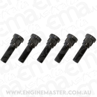 Aeroflow AF5071-1000 7/16" Wheel Studs (5 Pack) .610" Knurl - 19/32 Hole Disc / Drum