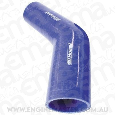 Aeroflow AF9002-375-300 Silicone Hose Reducer 45 Deg; Blue I.D 3.75-3.00" 95-76mm Wall 5.3 x 140mm 9002-375-300