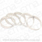 Aeroflow AF8689-225 Aluminium 2.25" Pie Cuts Sold as a Pack of 5 to make a 45Â° Bend, 1/16" Wall Thickness and 1D Radius
