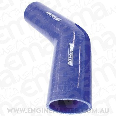 Aeroflow AF9002-275-250 Silicone Hose Reducer 45 Deg; Blue I.D 2.75-2.50" 70-63mm 5.3 Wall 140mm L 9002-275-250
