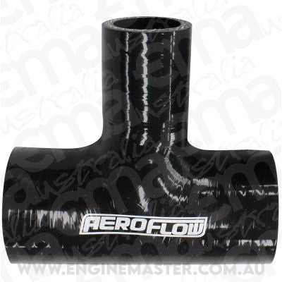 Aeroflow AF9244-225-137 Silicone Tee Piece 2-1/4" 57mm Run & 1-3/8" 35mm Side Black 100mm Long On Run50mm On Side