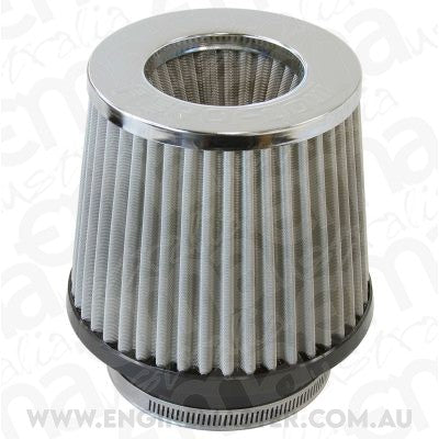 Aeroflow AF2815-3000 3" I.D Clamp On Pod Filter S/Selement Chrome Inverte 5" Lon
