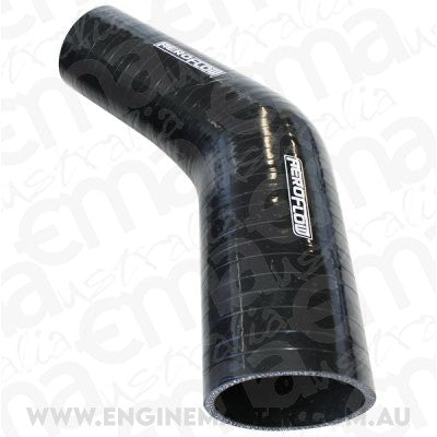 Aeroflow Performance Products AF9202-250-200 Silicone Hose Reducer 45 Deg; Black I.D 2.50-2.00" 63-51mm 5.3mm 140mm L AF9202-250-200