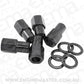 Aeroflow AF3015-7000 0.750" Shank Open Black Wheel Nuts - M12 x 1.25mm Pack of 5, Washer Seat with Shank