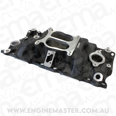 Aeroflow AF6211-1000 SBC CLASSIC INTAKE MANIFOLD DUAL PLANE CHEV 350 BLACK