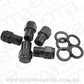 Aeroflow AF3028-6000 0.550" Shank Closed Black Wheel Nuts - M14 x 1.50mm Pack of 5, Washer Seat with Shank