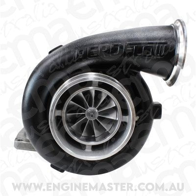 BOOSTED 8077 1.26 Turbocharger 700-1250HP Rating - Hi Temp Black Finish (External Wastegate, T6 Twin Entry Inlet Flange, V-Band Exhaust Flange)