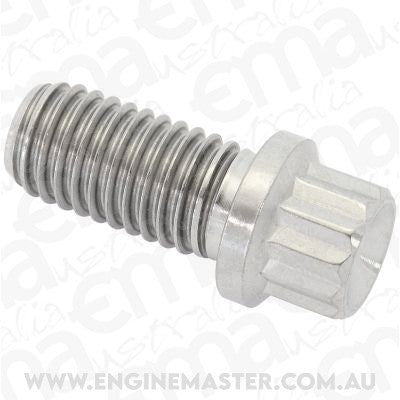 Aeroflow AF3504-0787 M10 x 1.50mm, UHL 20mm Titanium Bolt 12 Point Head Natural Finish Sold Single.