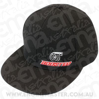 Aeroflow AF-BOOSTEDSNAP Boosted Snap Back Hat Black with Boosted by Aeroflow Logo