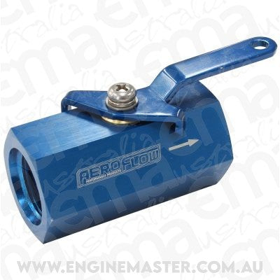 Aeroflow AF1001-10 Shut Off Valve -10ORB Blue Female -10ORB Port S
