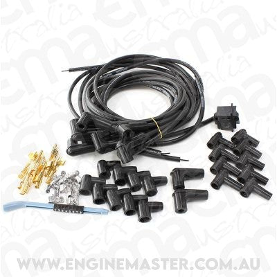 Aeroflow AF4030-31233 Universal Lead Set Black 90Deg V8 90Deg Plug Std & Hei