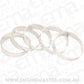 Aeroflow AF8689-200 Aluminium 2.0" Pie Cuts Sold as a Pack of 5 to make a 45Â° Bend, 1/16" Wall Thickness and 1D Radius