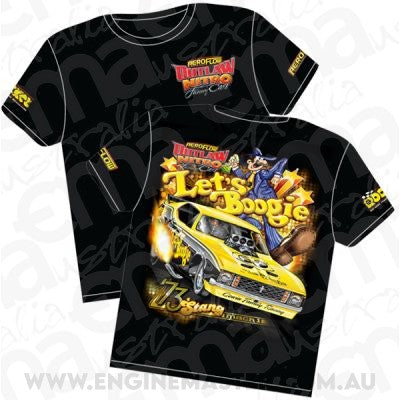 Rocket RTLB-YOUTH-L Lets Boogie Mustang Outlaw Nitro Funny Car T-Shirt Youth Large