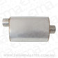 Aeroflow AF5501-350 5500 Series Stainless Steel 3-1/2" Offset/Center Muffler 3-1/2" Inlet and Outlets 13.75" Length 9.45" Width 5.3" Height