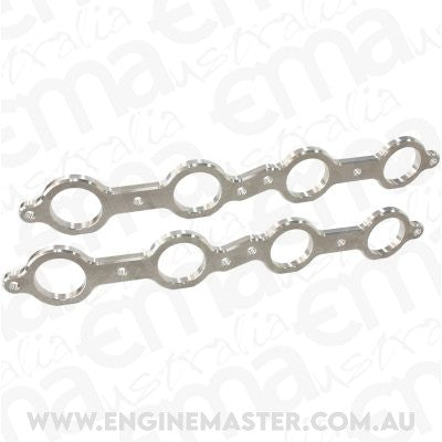 Aeroflow AF9551-1005 LS Chev Header Flanges 1-3/4" Round Port 1.75" Port