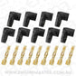 Aeroflow AF4030-8851 9 x Socket Boots & Terminals 90 Deg. 9 Boots & 9 Terminals