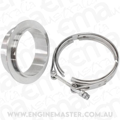 Aeroflow AF8080-1027 4.61" O.D SS BOOSTED VBAND KITSUITS 7575 7588 S/S V BAND T/O